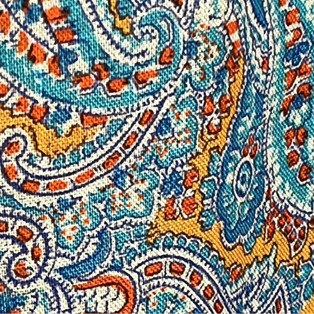 Ralph Lauren Purple Label Men Linen Casual Button Shirt Italy Paisley Sz Large - Picture 5 of 9